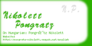 nikolett pongratz business card